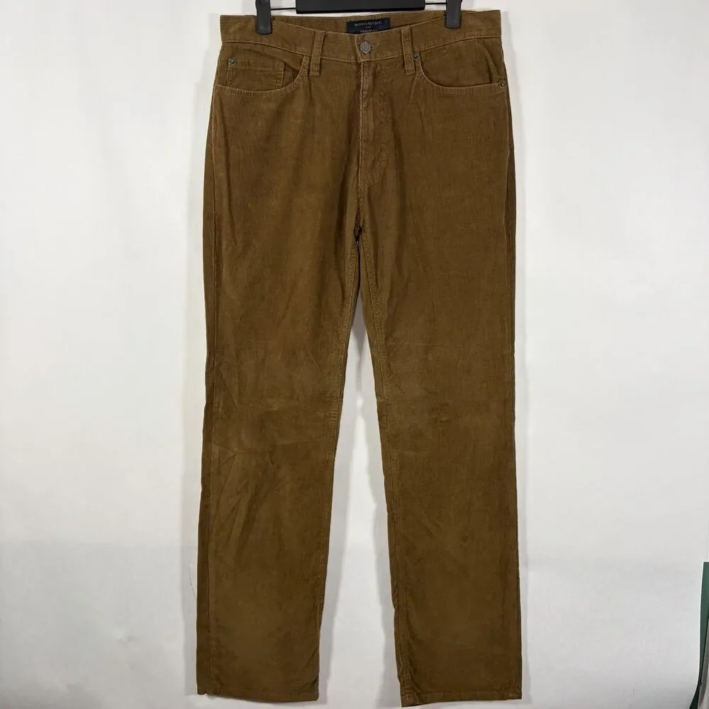 Banana Republic Straight Leg Corduroy Pants Men 32x34 (31x33 Actual) Light Brown